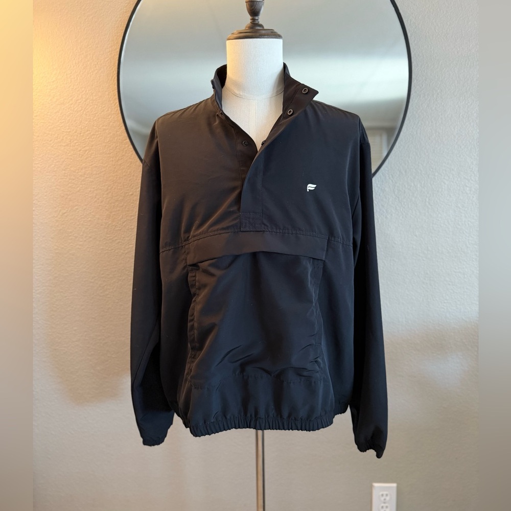 Fabletics Men's Black Half-Zip Pullover Jacket - image 2